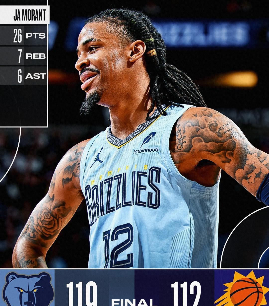 米兰体育官方网站-灰熊横扫老鹰，莫兰特罗揽全场33分大胜的简单介绍